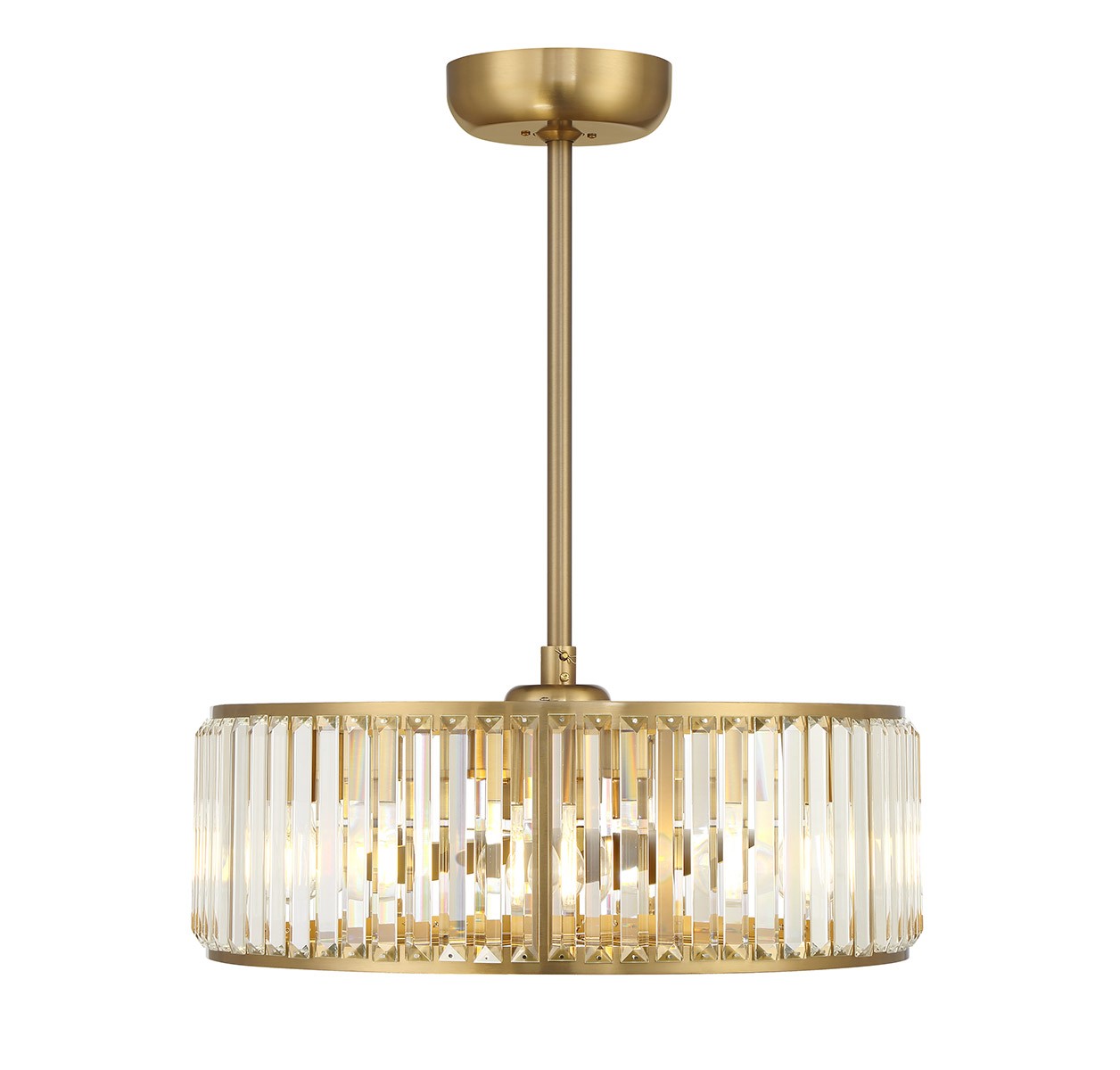 Photos - Chandelier / Lamp SAVOY House Warm Brass Five Light Fandelier from the Janus Collection 23-FD-245-322 