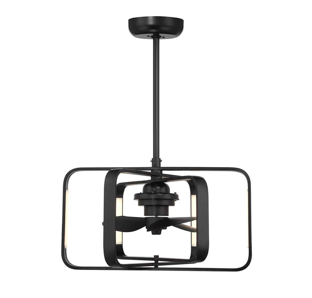 Photos - Chandelier / Lamp Savoy House Matte Black LED Fandelier from the Lynx Collection 24-FD-955-89