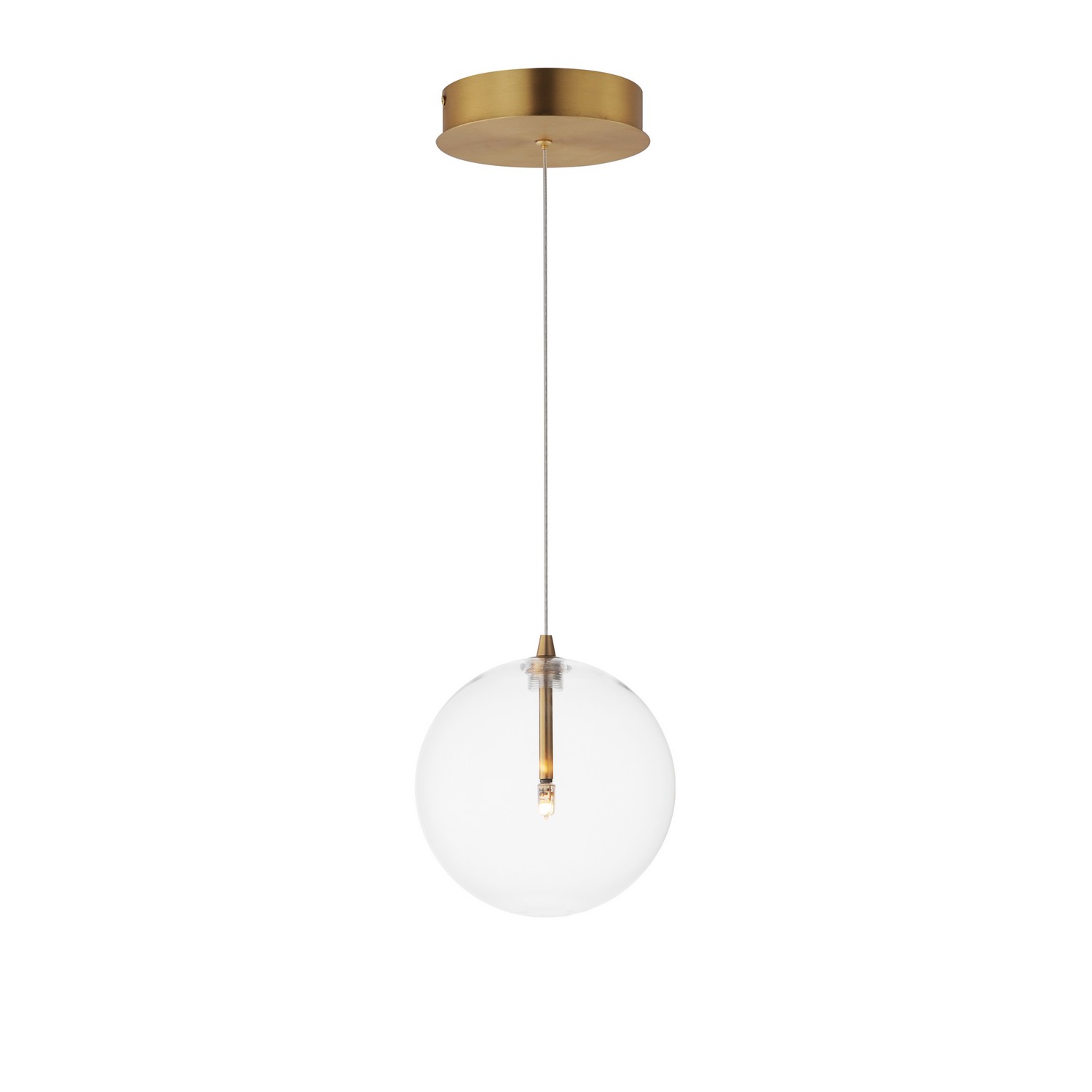 Photos - Chandelier / Lamp Global ET2 Lighting Natural Aged Brass LED Pendant from the  Collection E25071-18NAB 