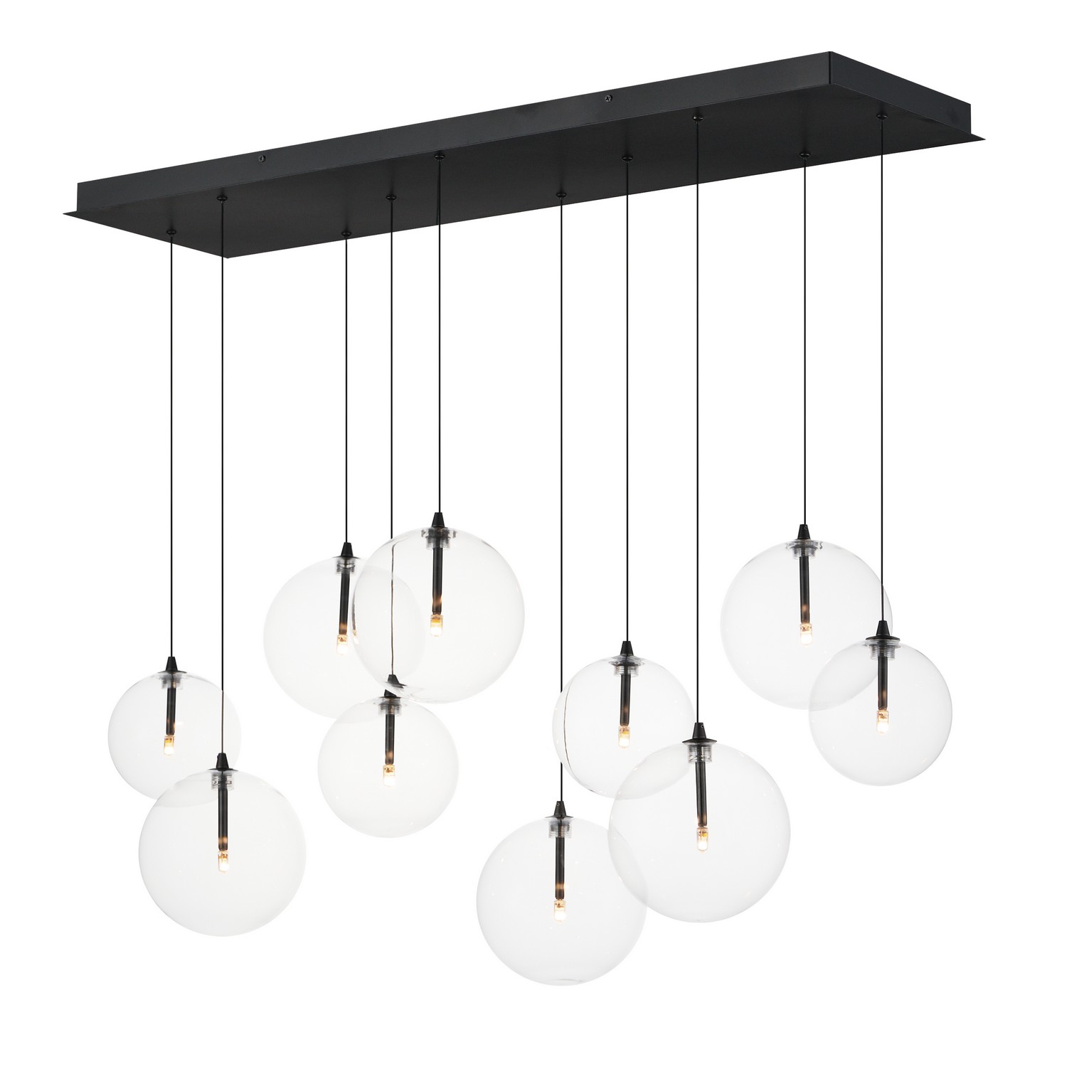 Black LED Pendant from the Global Collection