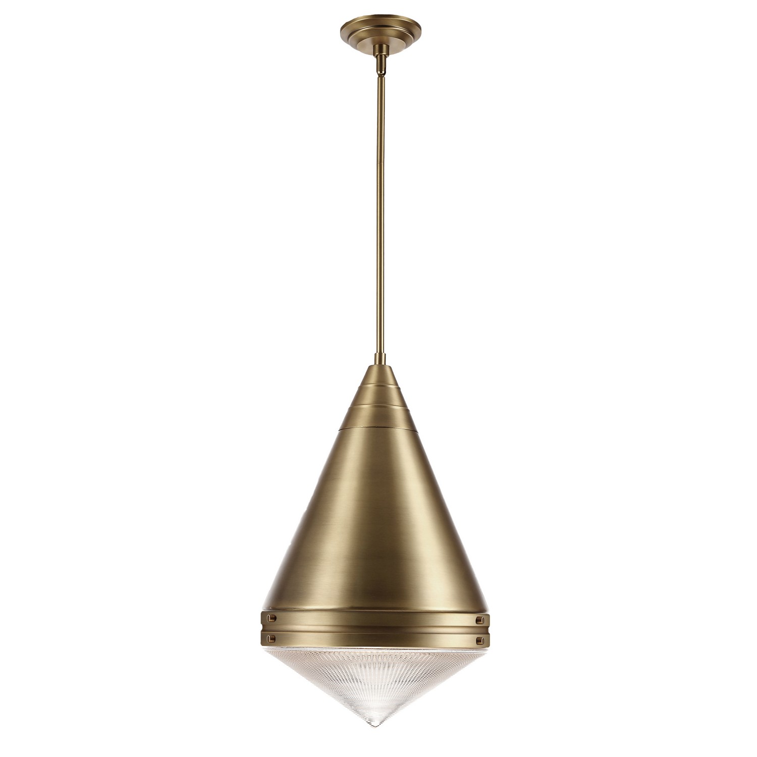 Natural Aged Brass One Light Pendant from the Hargreaves Collection