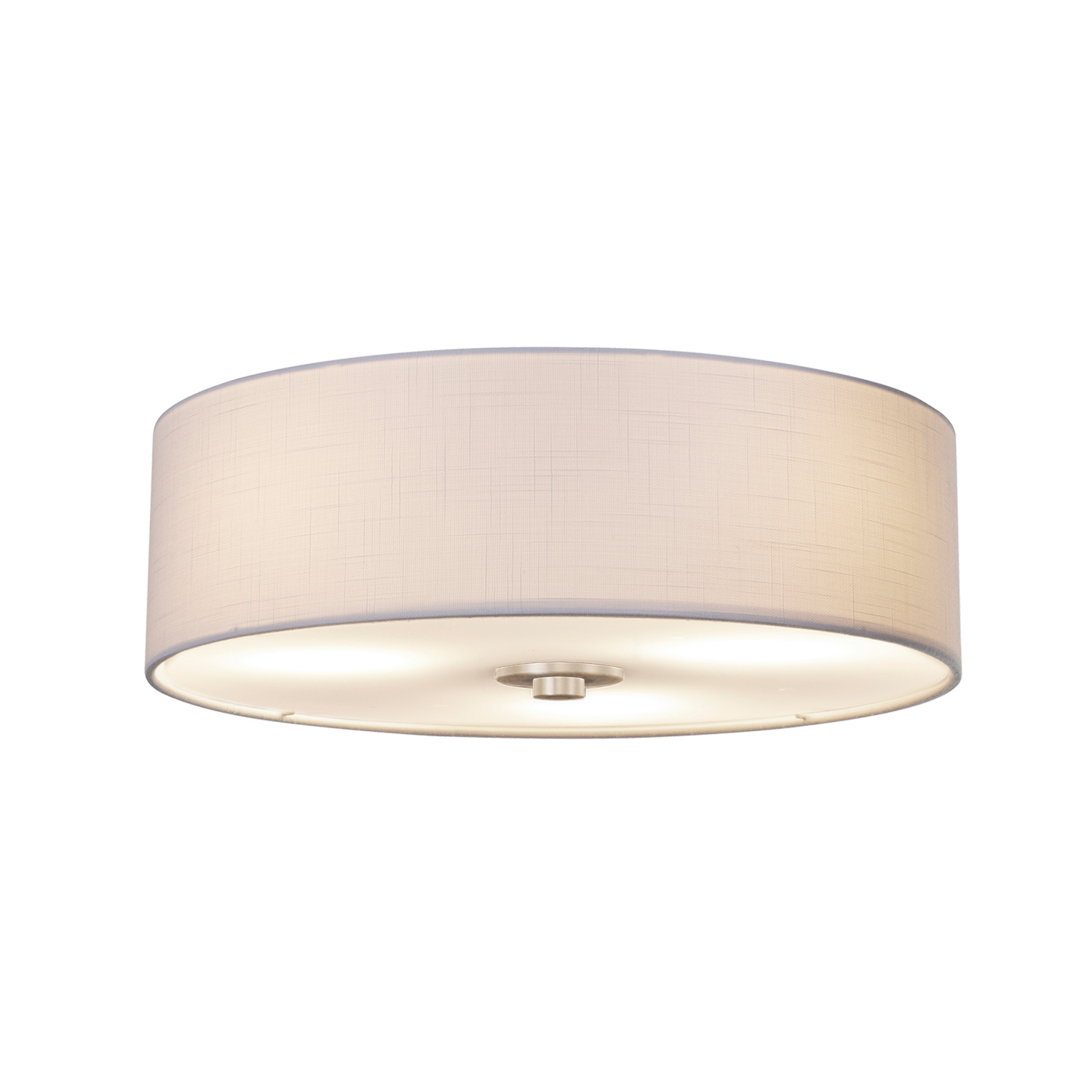 Brushed Nickel LED Flush-Mount from the Textile Collection