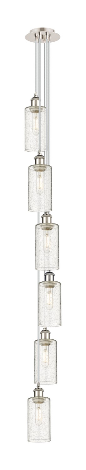 Six Light Pendant by Innovations - Downtown Urban Collection, Polished Nickel Finish - 106B-6P-PN-G434-7SDY