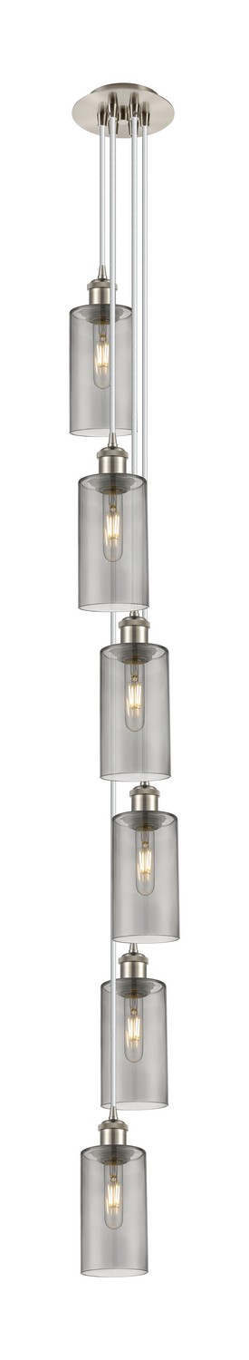 Six Light Pendant by Innovations - Downtown Urban Collection, Brushed Satin Nickel Finish - 106B-6P-SN-G434-7SM