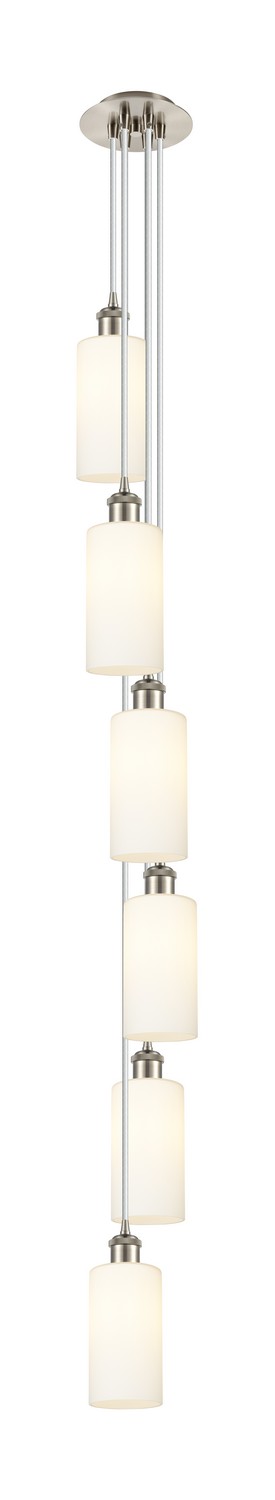 Six Light Pendant by Innovations - Downtown Urban Collection, Brushed Satin Nickel Finish - 106B-6P-SN-G434-7WH