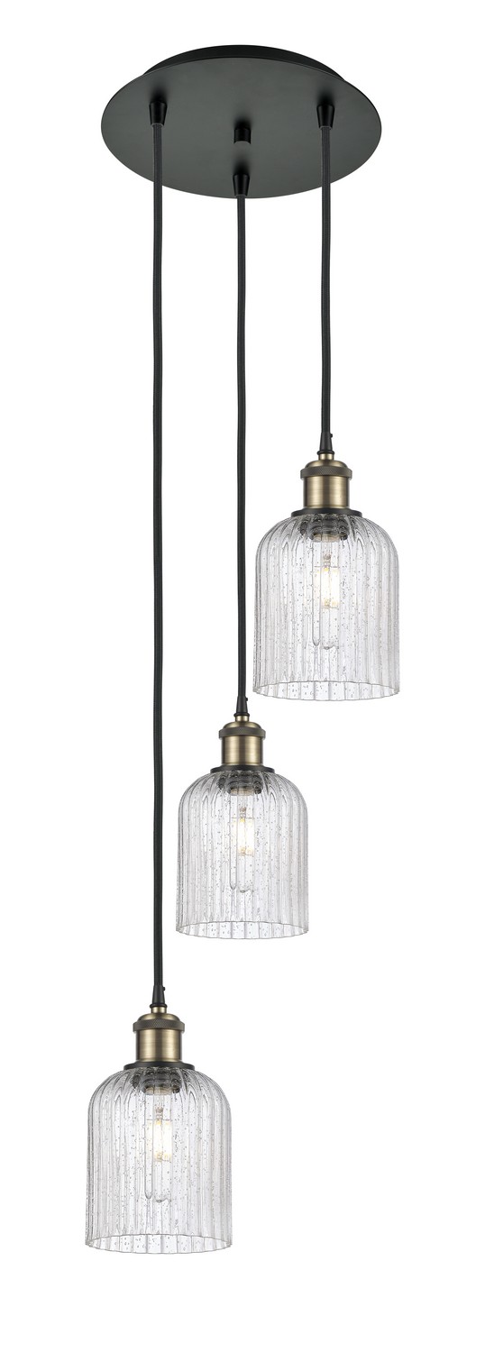 Three Light Pendant by Innovations - Ballston Collection, Black Antique Brass Finish - 113B-3P-BAB-G559-5SDY
