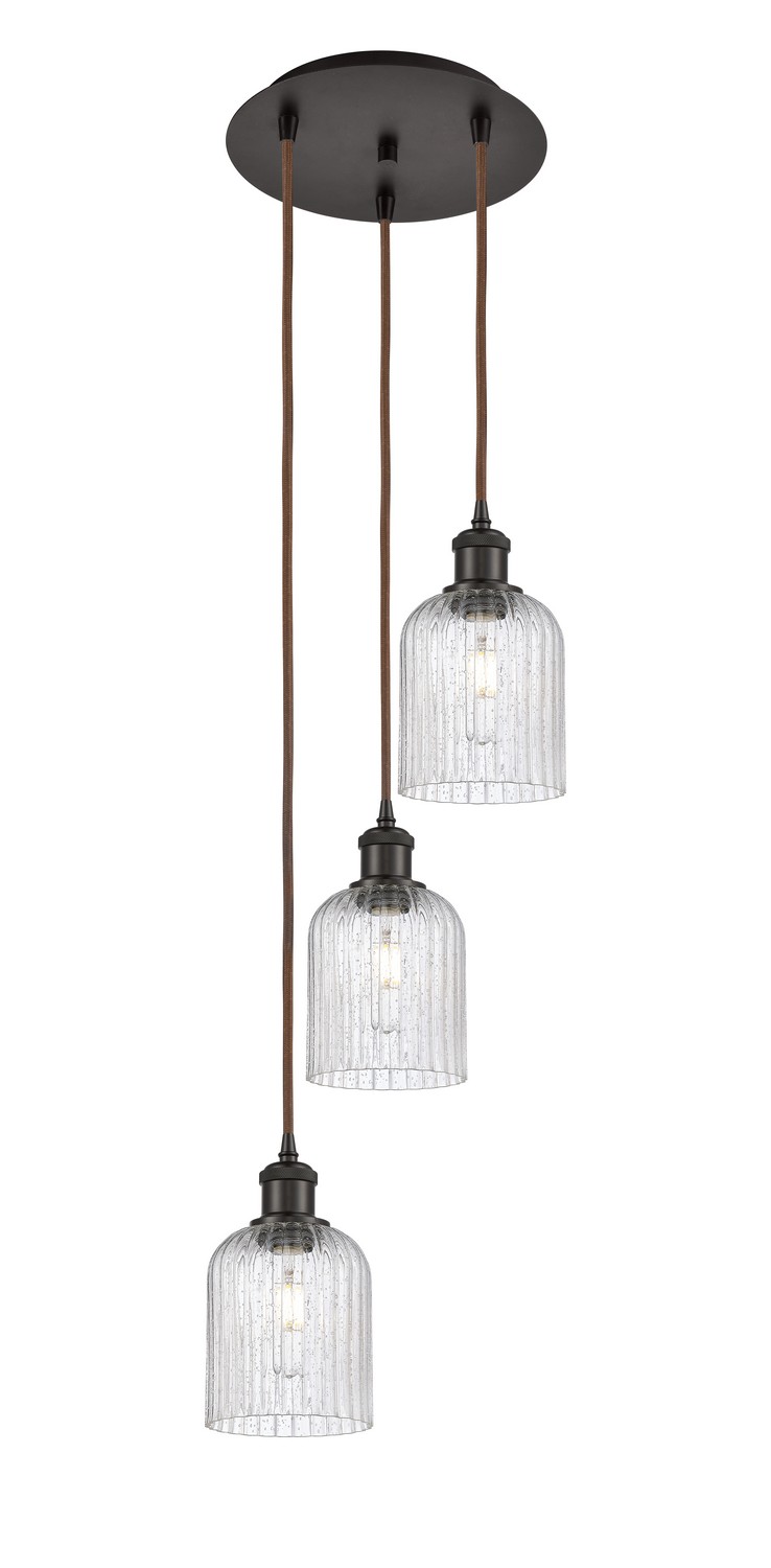 Three Light Pendant by Innovations - Ballston Collection, Oil Rubbed Bronze Finish - 113B-3P-OB-G559-5SDY