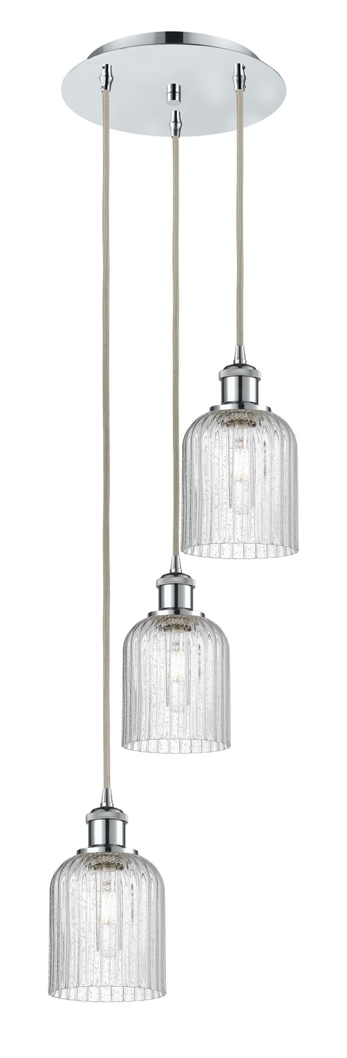 Three Light Pendant by Innovations - Ballston Collection, Polished Chrome Finish - 113B-3P-PC-G559-5SDY