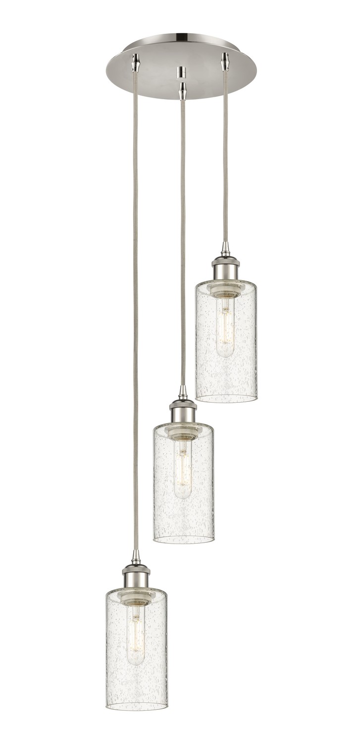 Three Light Pendant by Innovations - Downtown Urban Collection, Polished Nickel Finish - 113B-3P-PN-G434-7SDY