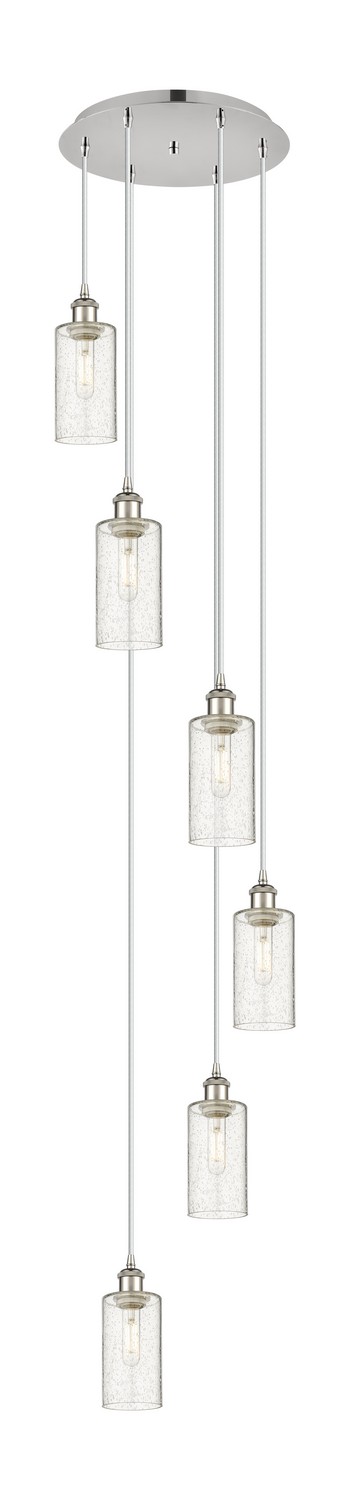 Six Light Pendant by Innovations - Downtown Urban Collection, Polished Nickel Finish - 116B-6P-PN-G434-7SDY