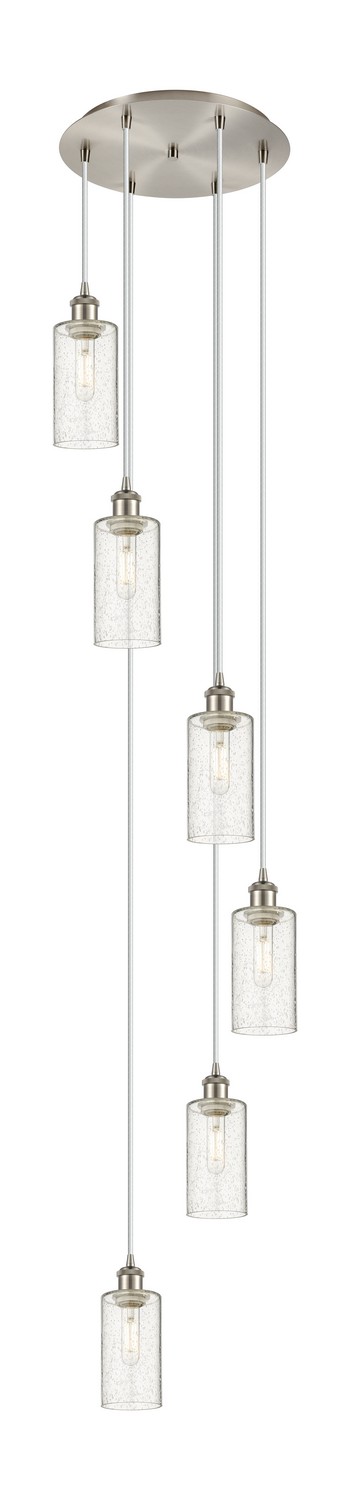Six Light Pendant by Innovations - Downtown Urban Collection, Brushed Satin Nickel Finish - 116B-6P-SN-G434-7SDY
