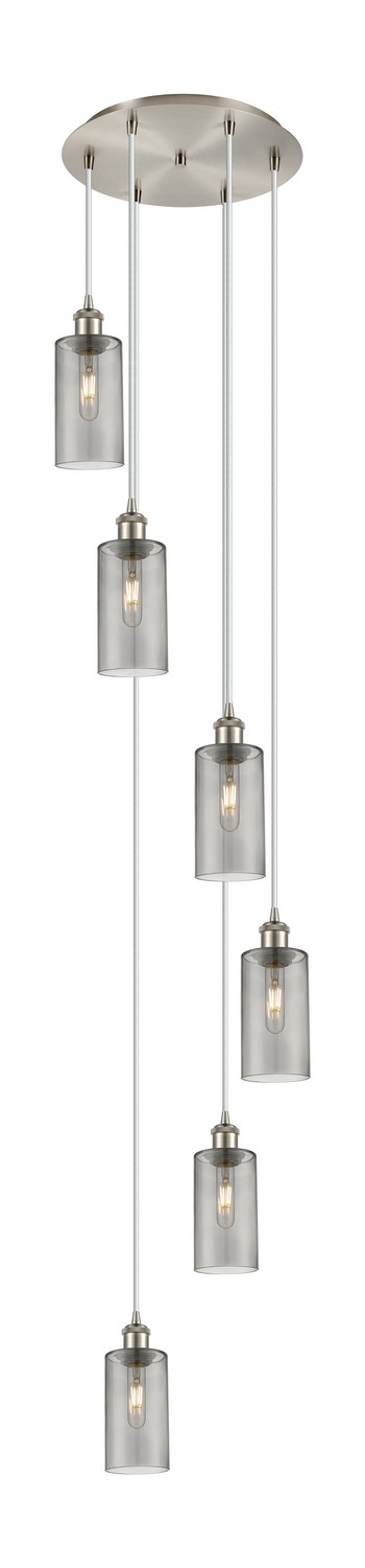 Six Light Pendant by Innovations - Downtown Urban Collection, Brushed Satin Nickel Finish - 116B-6P-SN-G434-7SM