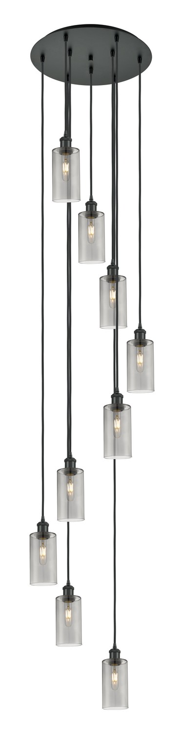 Nine Light Pendant by Innovations - Downtown Urban Collection, Matte Black Finish - 119B-9P-BK-G434-7SM
