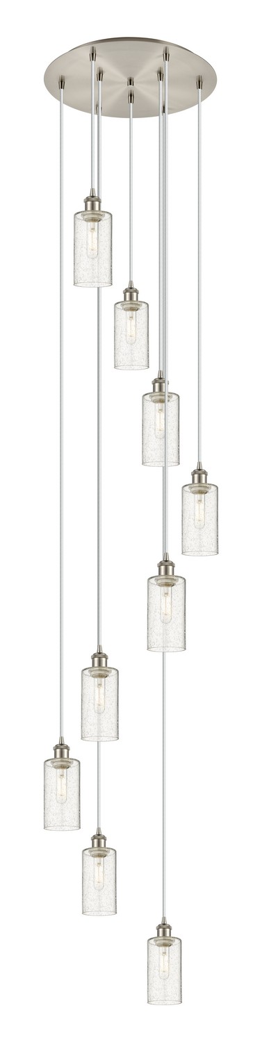 Nine Light Pendant by Innovations - Downtown Urban Collection, Brushed Satin Nickel Finish - 119B-9P-SN-G434-7SDY