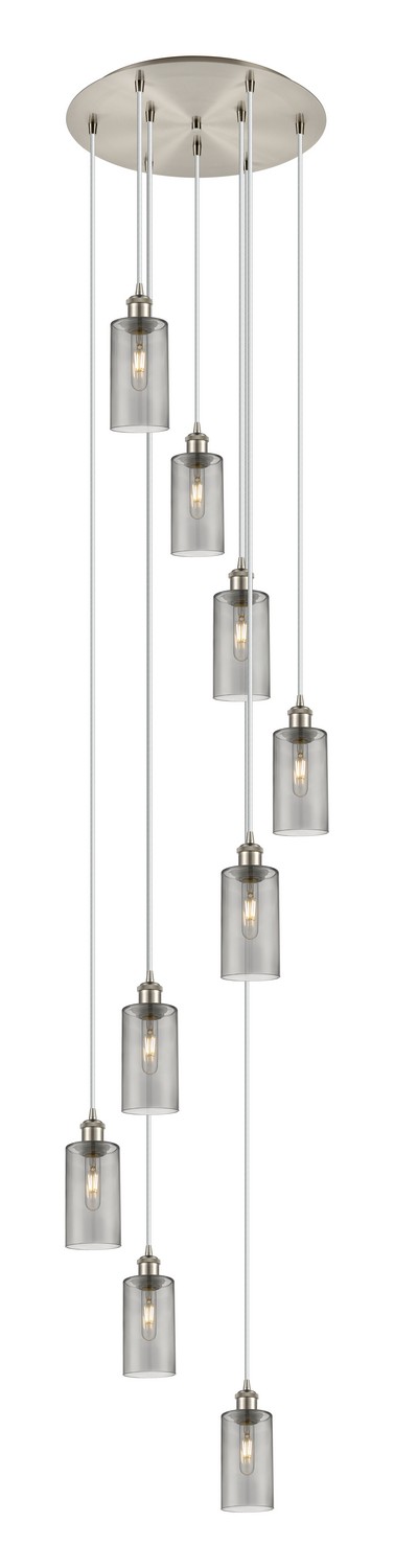 Nine Light Pendant by Innovations - Downtown Urban Collection, Brushed Satin Nickel Finish - 119B-9P-SN-G434-7SM