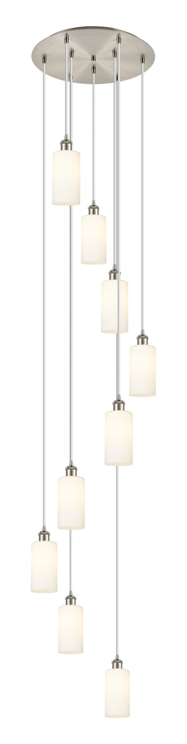 Nine Light Pendant by Innovations - Downtown Urban Collection, Brushed Satin Nickel Finish - 119B-9P-SN-G434-7WH
