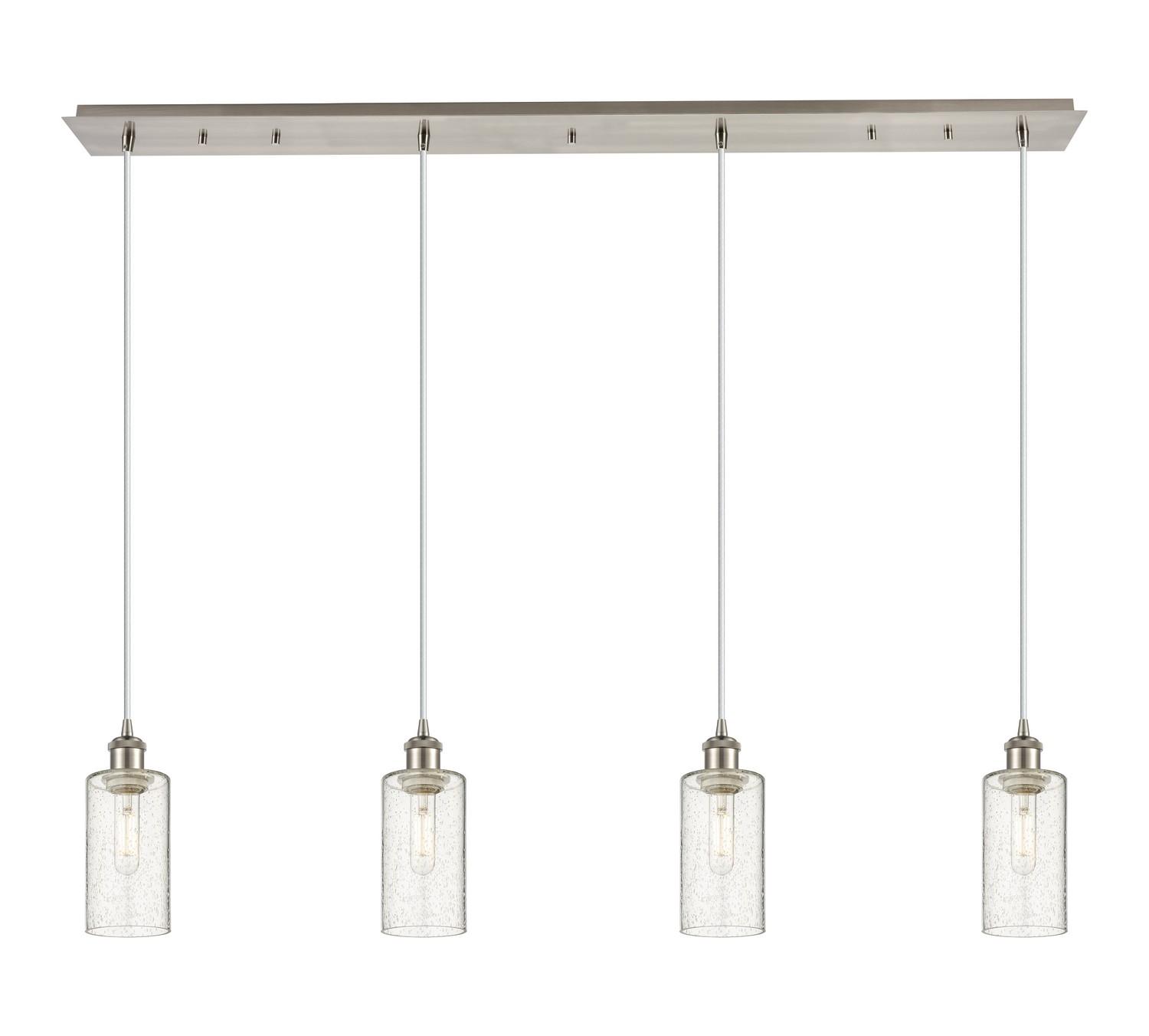 Four Light Linear Pendant by Innovations - Downtown Urban Collection, Brushed Satin Nickel Finish - 124B-4P-SN-G434-7SDY