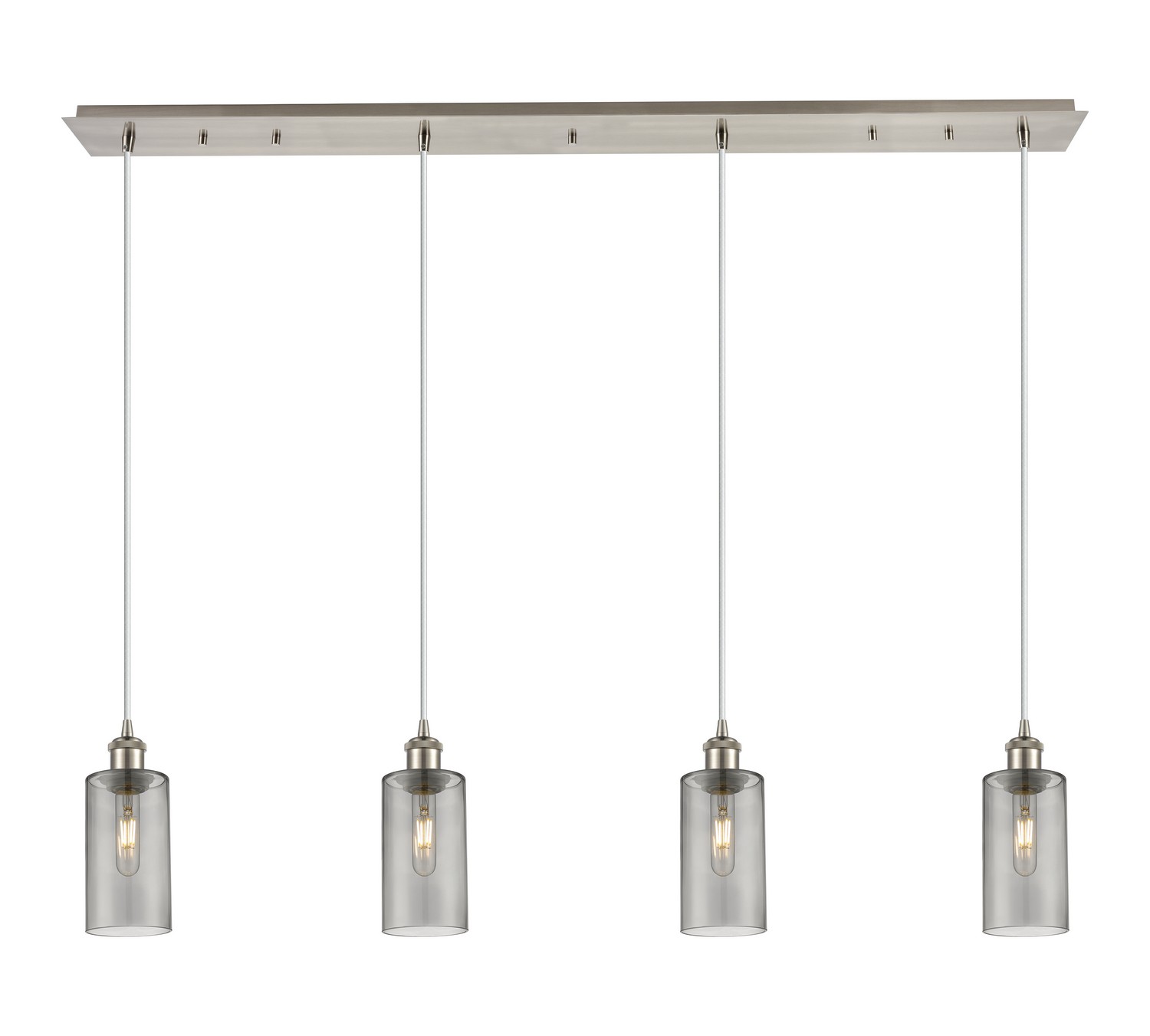 Four Light Linear Pendant by Innovations - Downtown Urban Collection, Brushed Satin Nickel Finish - 124B-4P-SN-G434-7SM