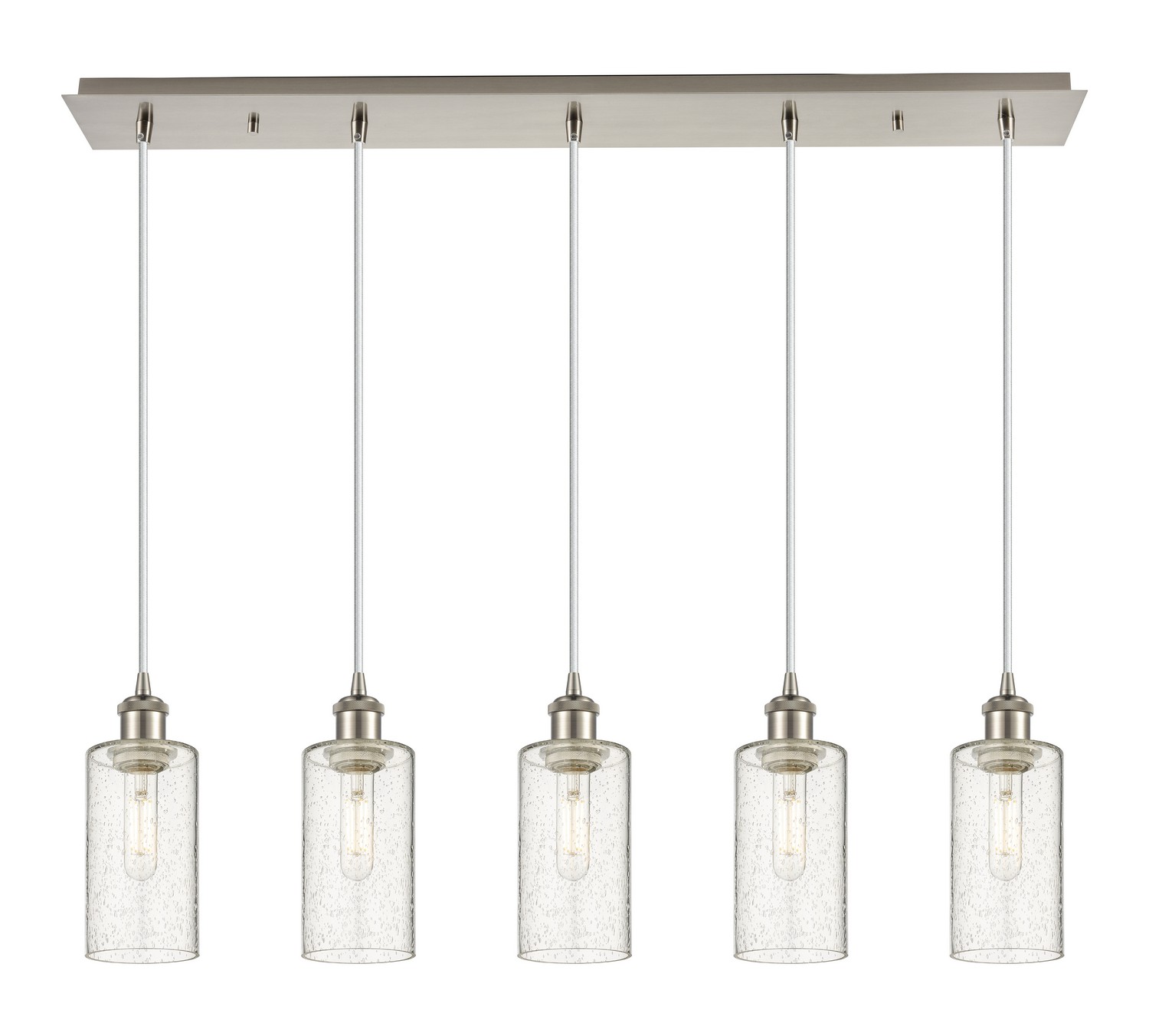 Five Light Linear Pendant by Innovations - Downtown Urban Collection, Brushed Satin Nickel Finish - 125B-5P-SN-G434-7SDY