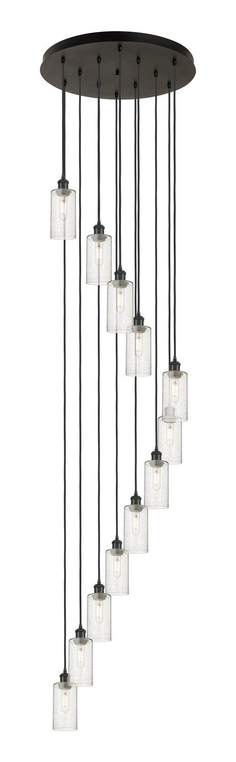 12 Light Pendant by Innovations - Downtown Urban Collection, Matte Black Finish - 126B-12P-BK-G434-7SDY