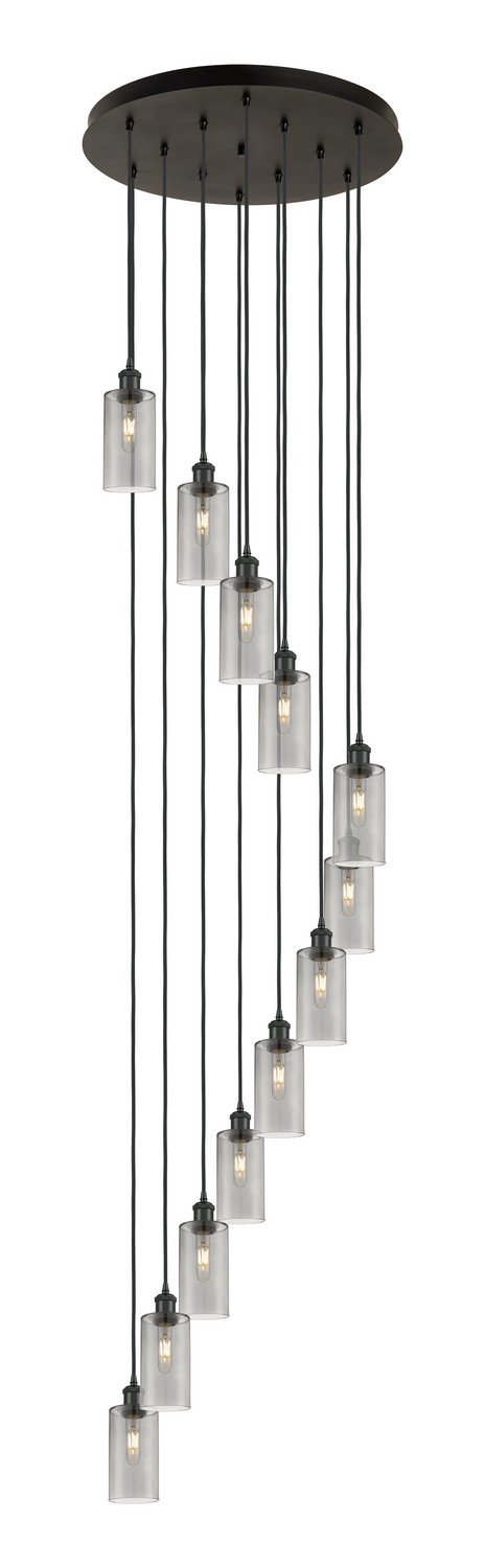 12 Light Pendant by Innovations - Downtown Urban Collection, Matte Black Finish - 126B-12P-BK-G434-7SM