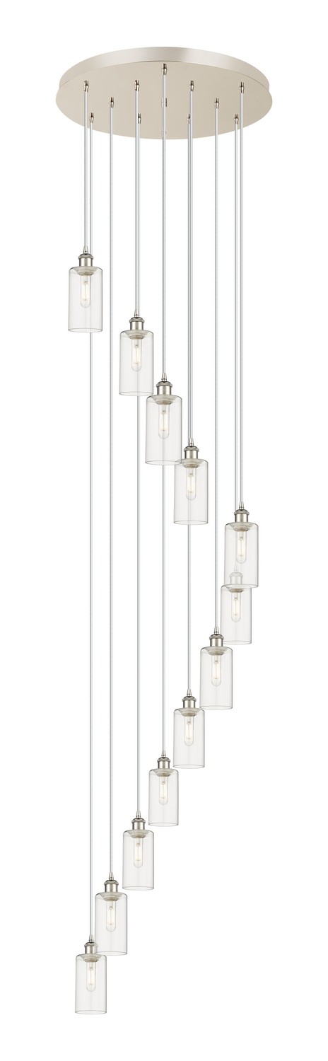 12 Light Pendant by Innovations - Downtown Urban Collection, Polished Nickel Finish - 126B-12P-PN-G434-7CL