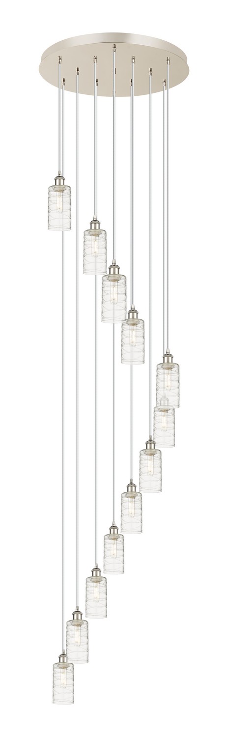 12 Light Pendant by Innovations - Downtown Urban Collection, Polished Nickel Finish - 126B-12P-PN-G434-7DE