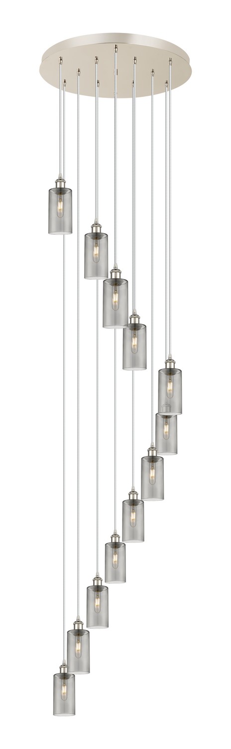 12 Light Pendant by Innovations - Downtown Urban Collection, Polished Nickel Finish - 126B-12P-PN-G434-7SM