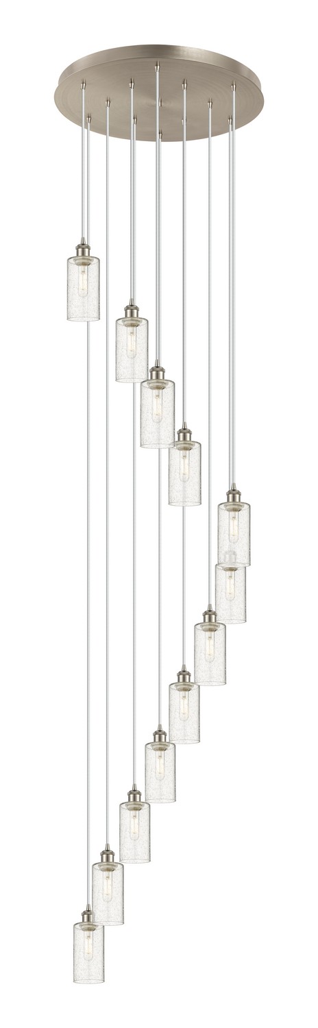 12 Light Pendant by Innovations - Downtown Urban Collection, Brushed Satin Nickel Finish - 126B-12P-SN-G434-7SDY