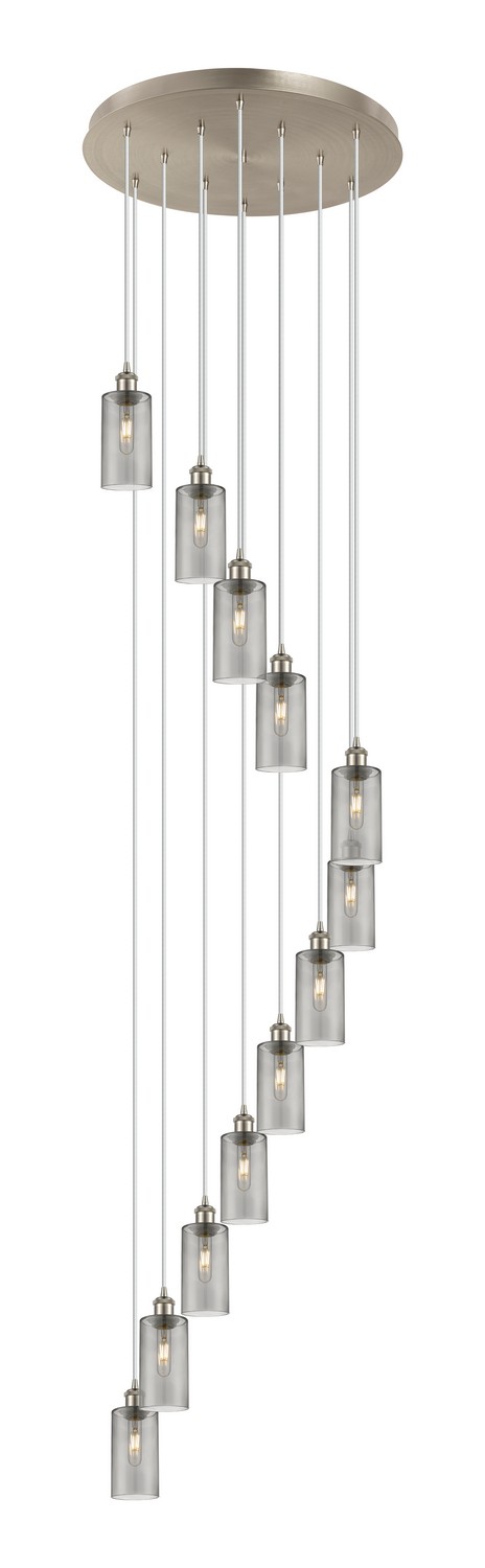 12 Light Pendant by Innovations - Downtown Urban Collection, Brushed Satin Nickel Finish - 126B-12P-SN-G434-7SM