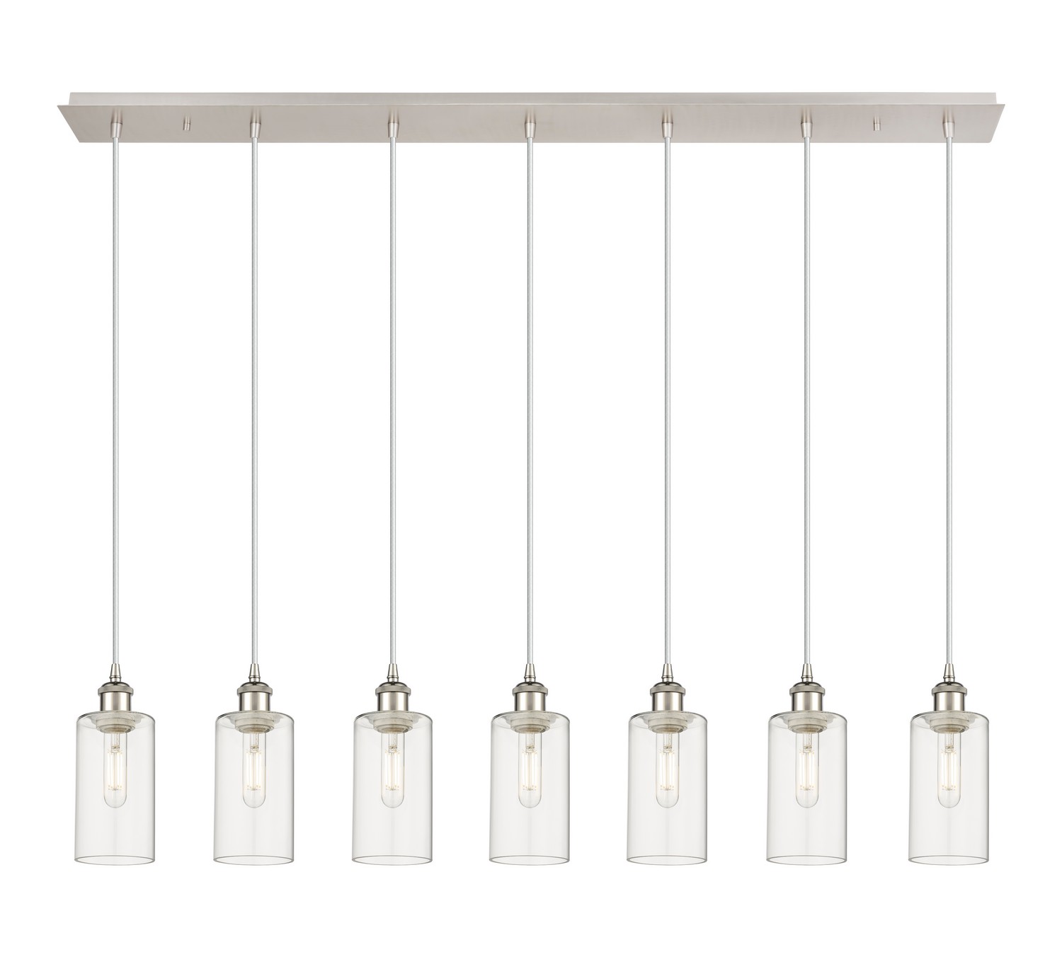 Seven Light Linear Pendant by Innovations - Downtown Urban Collection, Polished Nickel Finish - 127B-7P-PN-G434-7CL