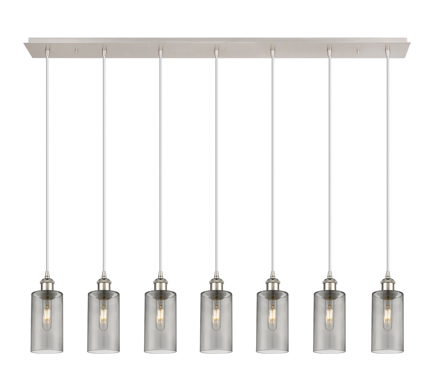 Seven Light Linear Pendant by Innovations - Downtown Urban Collection, Polished Nickel Finish - 127B-7P-PN-G434-7SM