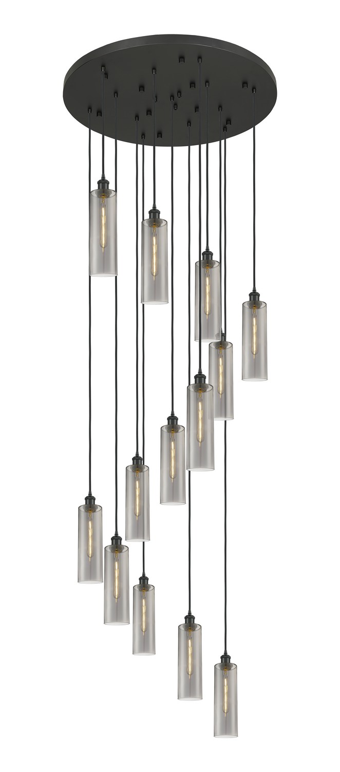 13 Light Pendant by Innovations - Downtown Urban Collection, Matte Black Finish - 132BK-B-13P-BK-G434-12SM