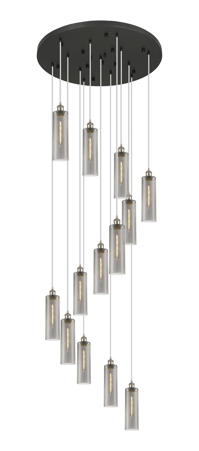 13 Light Pendant by Innovations - Downtown Urban Collection, Brushed Satin Nickel Finish - 132BK-B-13P-SN-G434-12SM
