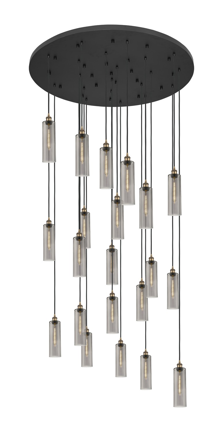 21 Light Pendant by Innovations - Downtown Urban Collection, Brushed Brass Finish - 148BK-B-21P-BB-G434-12SM