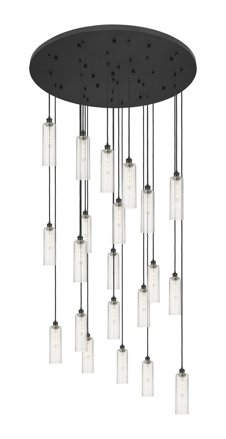 21 Light Pendant by Innovations - Downtown Urban Collection, Matte Black Finish - 148BK-B-21P-BK-G434-12SDY