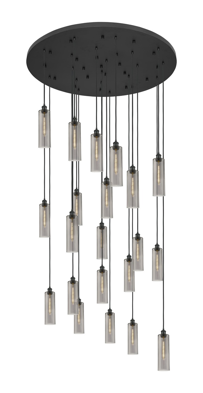 21 Light Pendant by Innovations - Downtown Urban Collection, Matte Black Finish - 148BK-B-21P-BK-G434-12SM