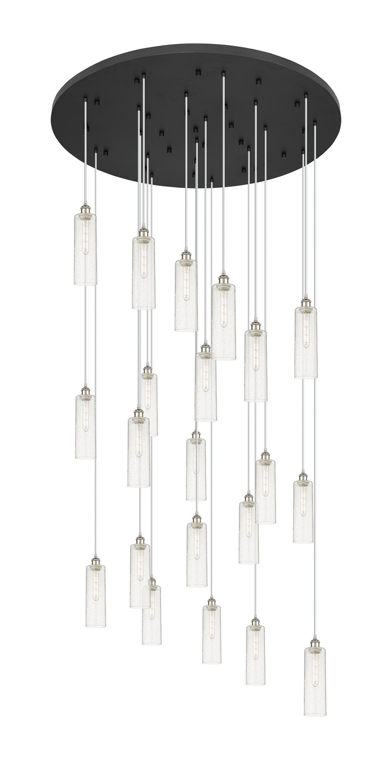 21 Light Pendant by Innovations - Downtown Urban Collection, Polished Nickel Finish - 148BK-B-21P-PN-G434-12SDY