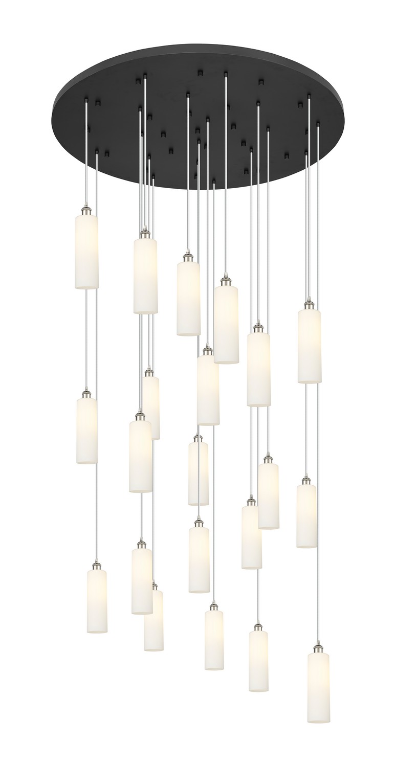 21 Light Pendant by Innovations - Downtown Urban Collection, Polished Nickel Finish - 148BK-B-21P-PN-G434-12WH