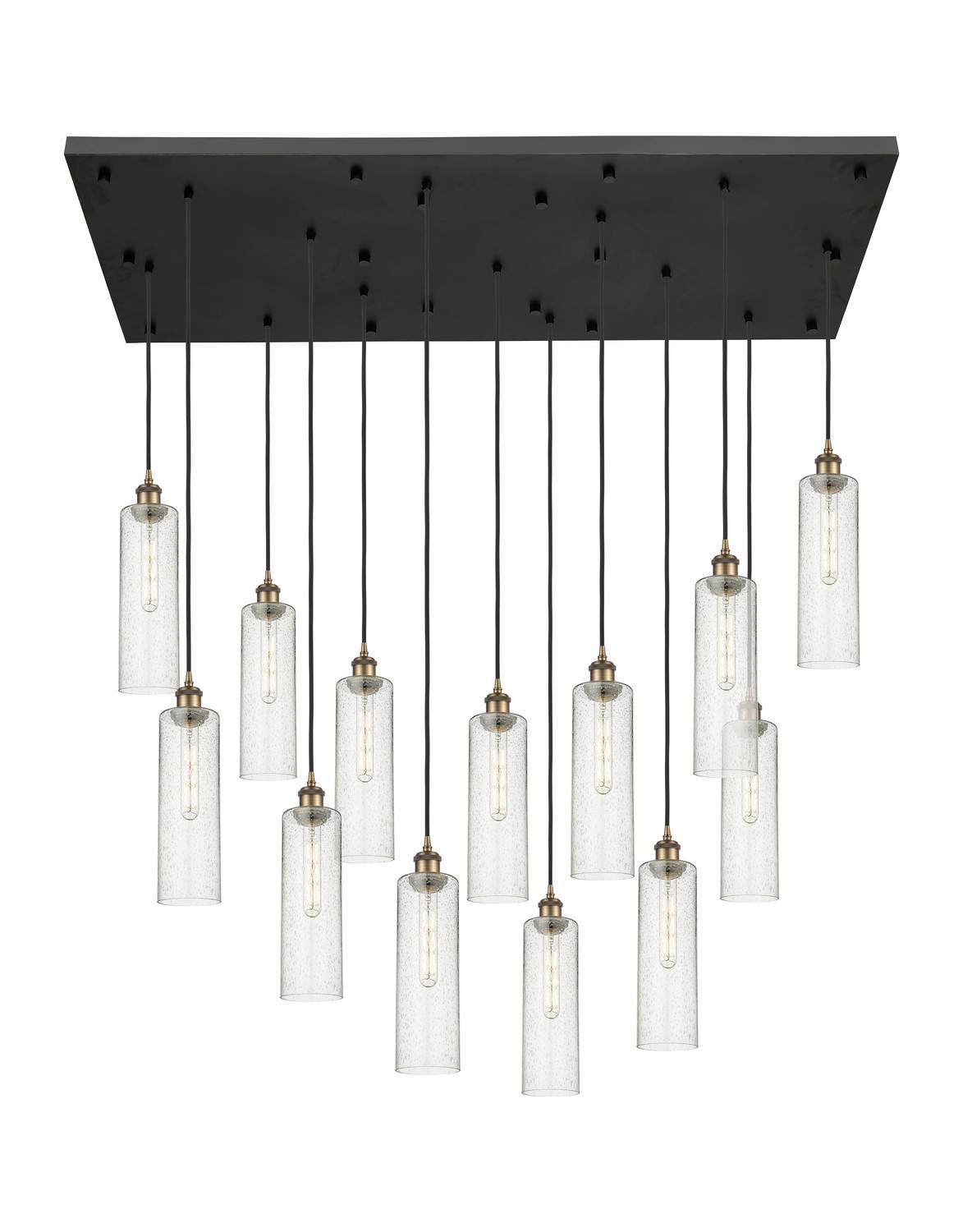 13 Light Pendant by Innovations - Downtown Urban Collection, Brushed Brass Finish - 154BK-B-13P-BB-G434-12SDY