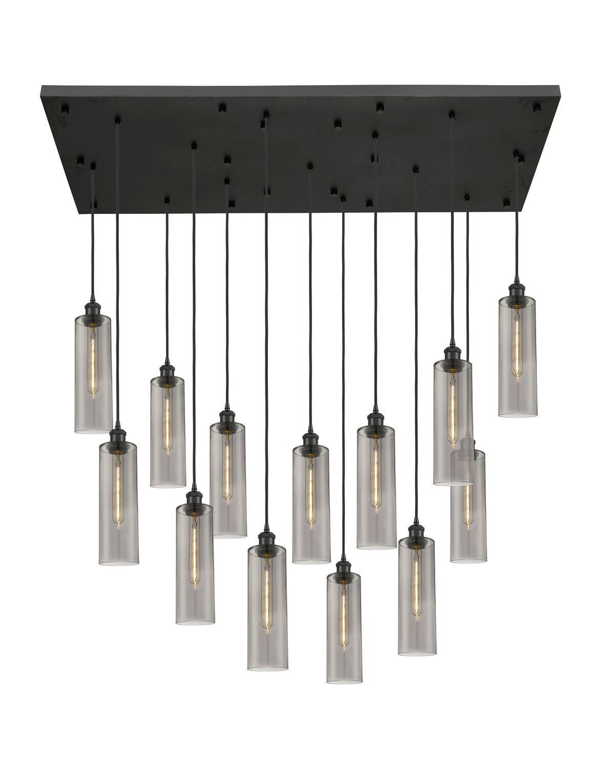 13 Light Pendant by Innovations - Downtown Urban Collection, Matte Black Finish - 154BK-B-13P-BK-G434-12SM