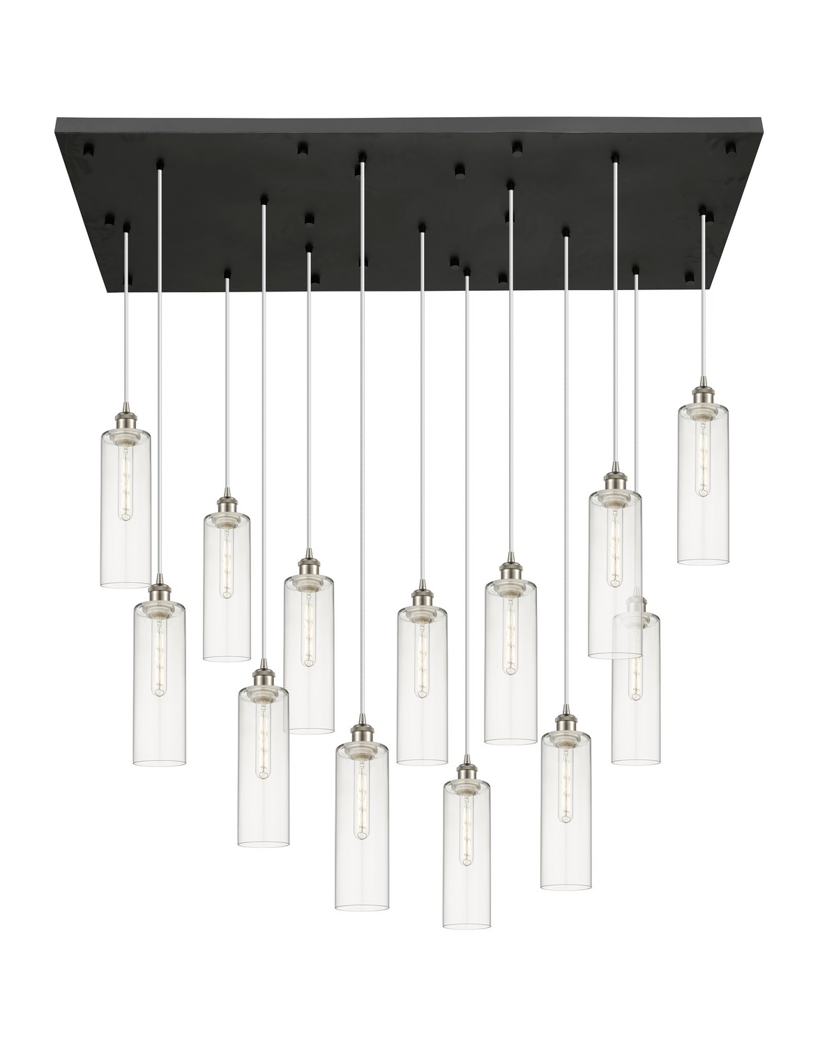13 Light Pendant by Innovations - Downtown Urban Collection, Brushed Satin Nickel Finish - 154BK-B-13P-SN-G434-12CL
