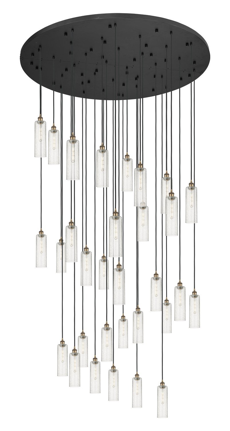 31 Light Pendant by Innovations - Downtown Urban Collection, Brushed Brass Finish - 160BK-B-31P-BB-G434-12SDY