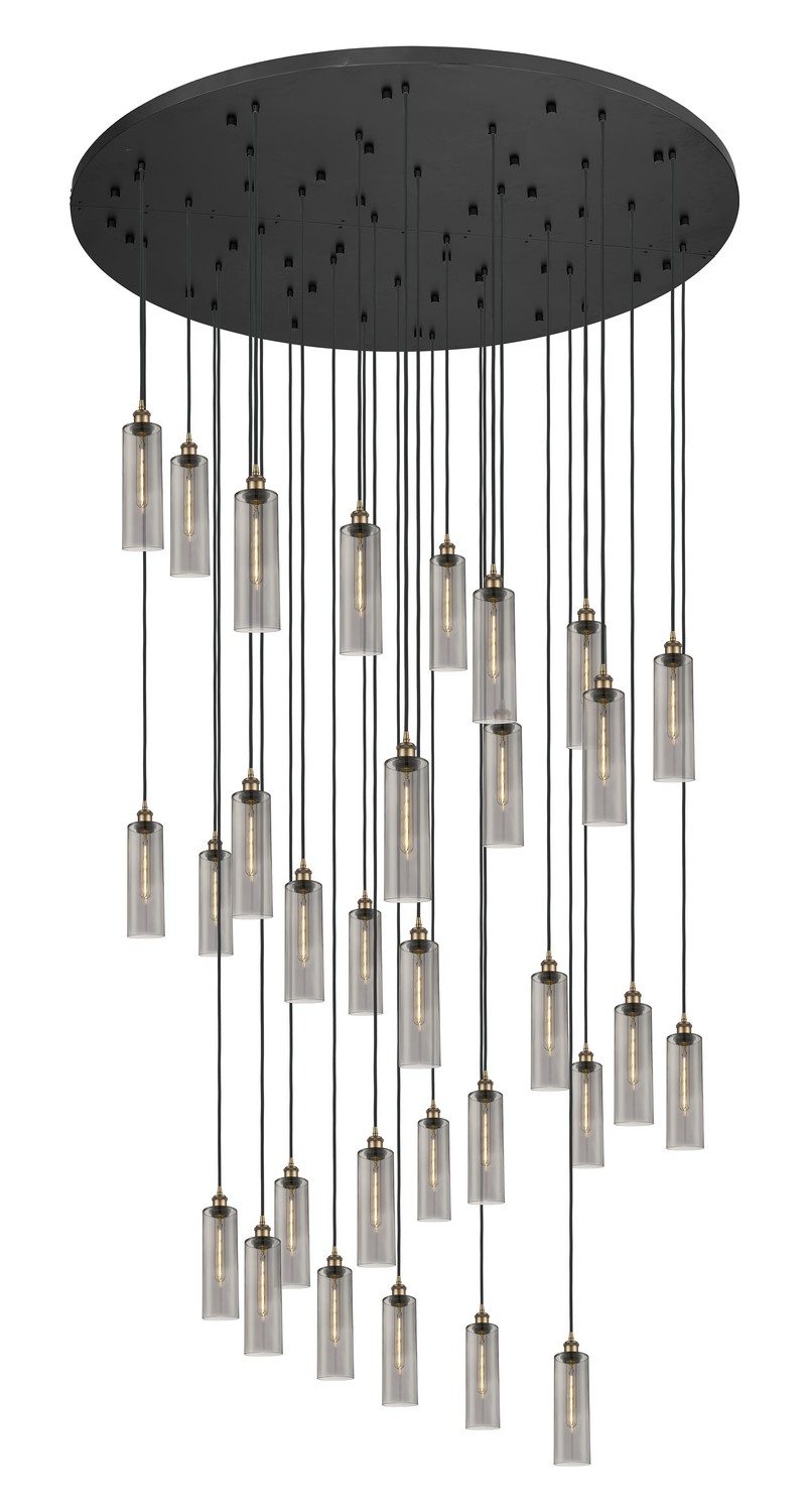 31 Light Pendant by Innovations - Downtown Urban Collection, Brushed Brass Finish - 160BK-B-31P-BB-G434-12SM