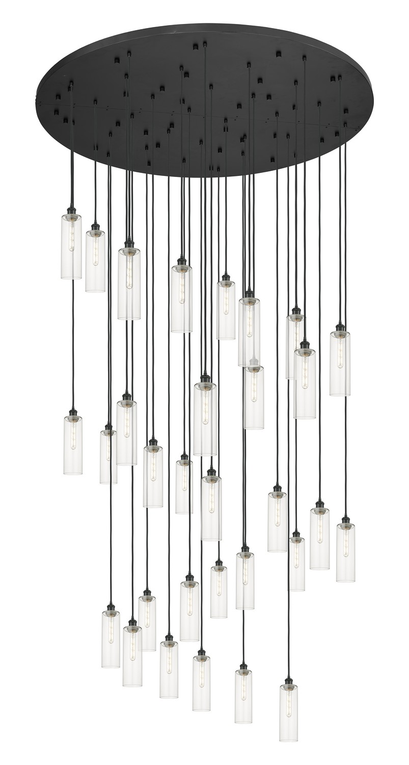 31 Light Pendant by Innovations - Downtown Urban Collection, Matte Black Finish - 160BK-B-31P-BK-G434-12CL