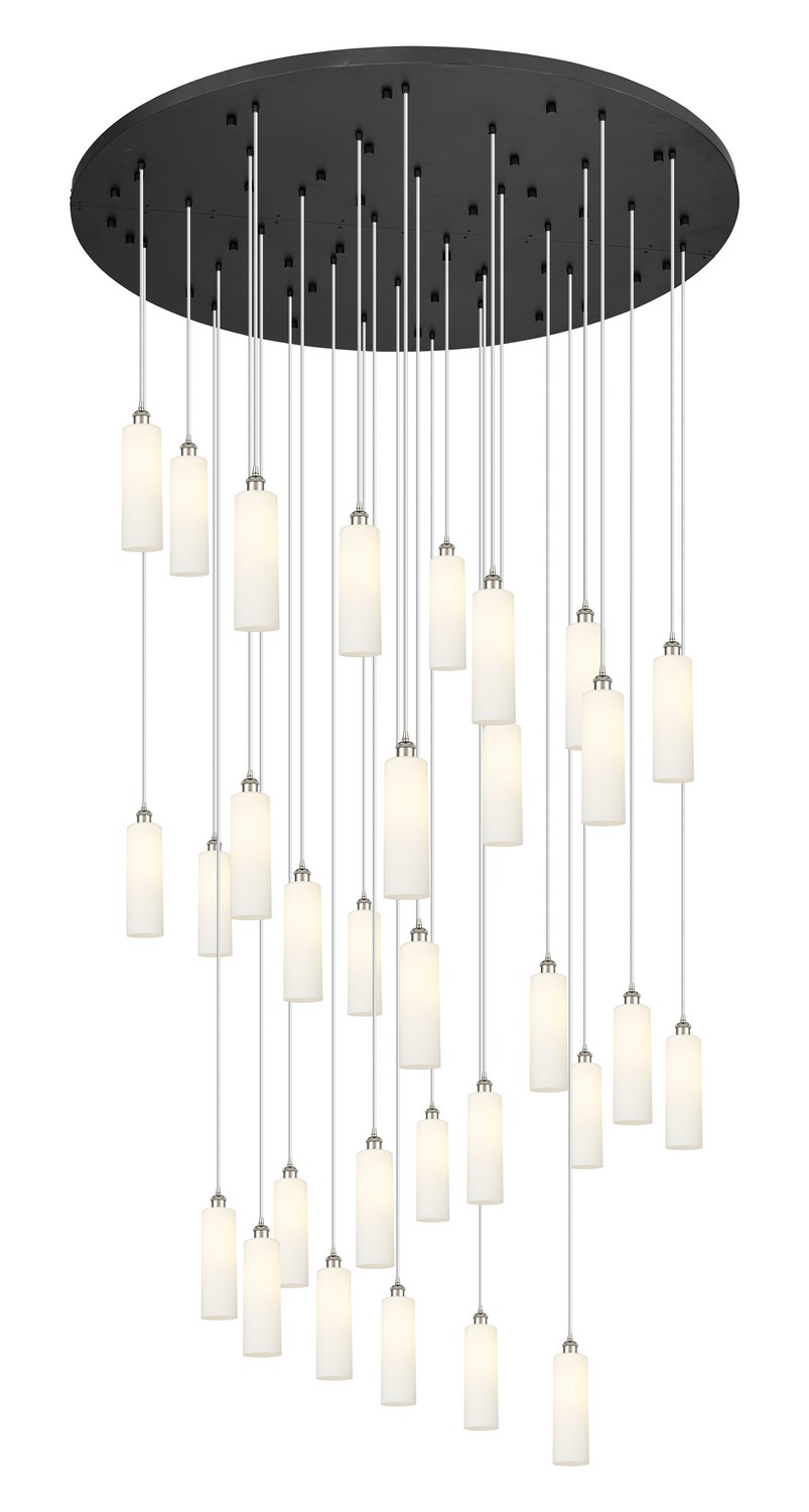 31 Light Pendant by Innovations - Downtown Urban Collection, Polished Nickel Finish - 160BK-B-31P-PN-G434-12WH