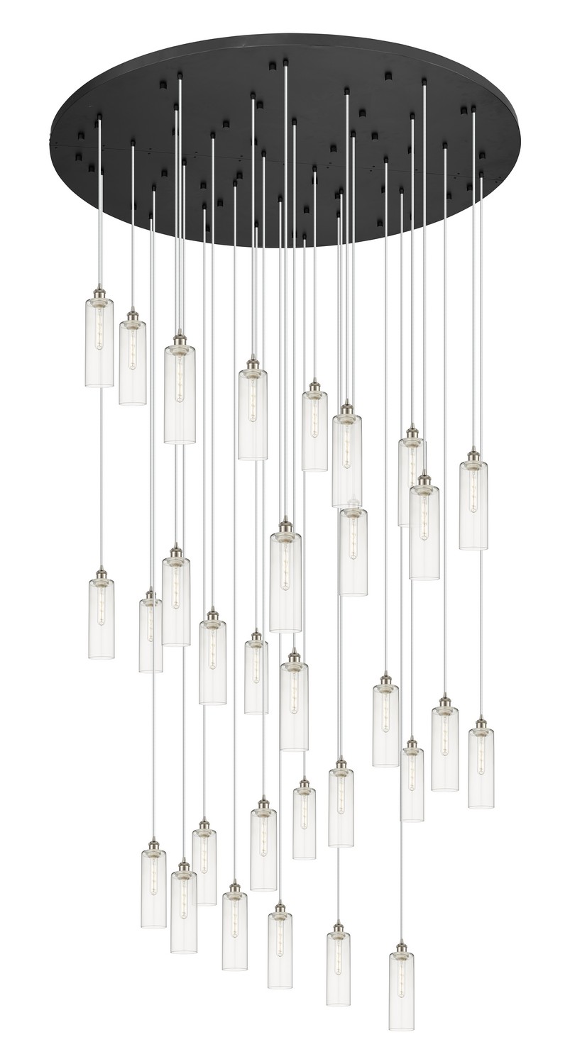 31 Light Pendant by Innovations - Downtown Urban Collection, Brushed Satin Nickel Finish - 160BK-B-31P-SN-G434-12CL