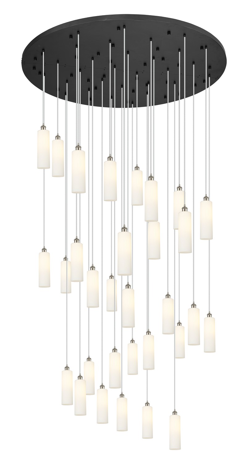 31 Light Pendant by Innovations - Downtown Urban Collection, Brushed Satin Nickel Finish - 160BK-B-31P-SN-G434-12WH