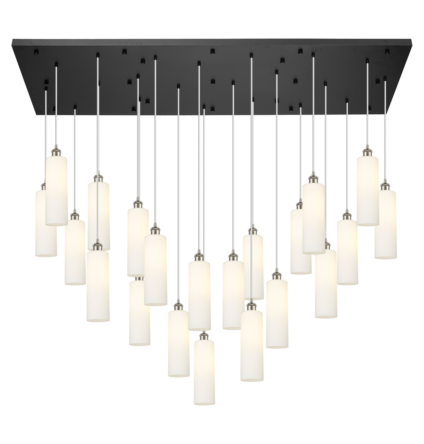 21 Light Pendant by Innovations - Downtown Urban Collection, Brushed Satin Nickel Finish - 172BK-B-21P-SN-G434-12WH