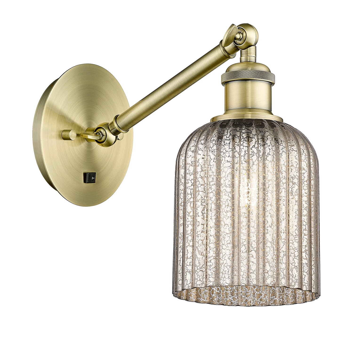 One Light Wall Sconce by Innovations - Ballston Collection, Antique Brass Finish - 317-1W-AB-G559-5ME